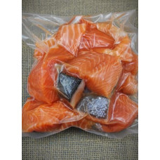 Форель слабосоленая филе куски н/ш в/у 500г (Salted trout) Рыба (Fish)