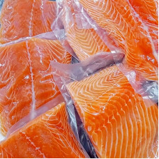 Лосось Семга Слабосоленая куски б/ш в/у 500г (Salted salmon 500g) Рыба (Fish)