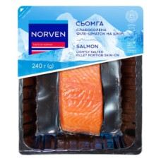 Семга слабосоленая филе н/ш Norven 240г (Lightly salted salmon fillet) Рыба (Fish)